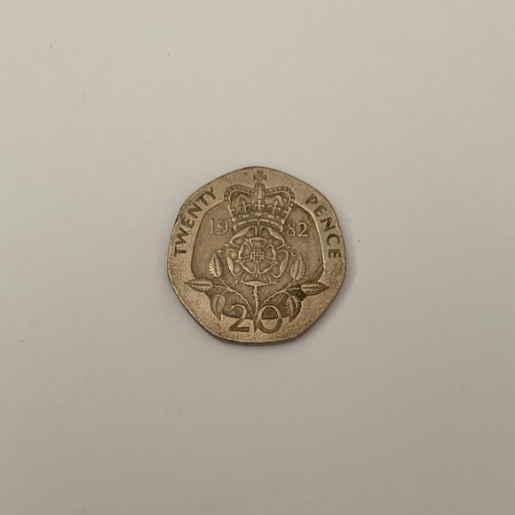 1982 - Twenty Pence Coin - United Kingdom U.K. - Queen Elizabeth II D·G·REG·F·D - Picture 6 of 6